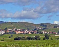 Le village de Fleurie en Beaujolais, près de Mâcon et Lyon